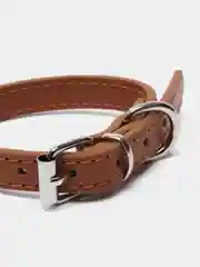 Коричневый ошейник кожаный для собак и кошек
