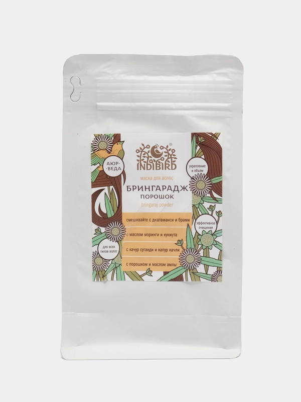 Порошок-маска для волос Indibird "Bringaraj Powder" (Брингарадж), 200 г