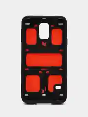 Красный пластиковый противоударный чехол Samsung S5 клетка