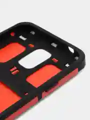Красный пластиковый противоударный чехол Samsung S5 клетка