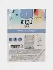 Сменный блок в серую клетку LOREX DESIGNER GRAPH, с дизайнерскими полями, 80 листов, А5