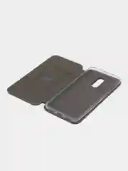 Серебряный чехол-книжка на Xiaomi Redmi 5 Plus / Redmi 5+ (Сяоми Редми 5 плюс)