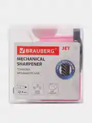 Точилка механическая Brauberg Jet, металлический механизм, корпус розовый, 229568