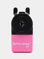 Точилка механическая Brauberg Jet, металлический механизм, корпус розовый, 229568