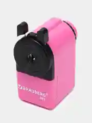 Точилка механическая Brauberg Jet, металлический механизм, корпус розовый, 229568