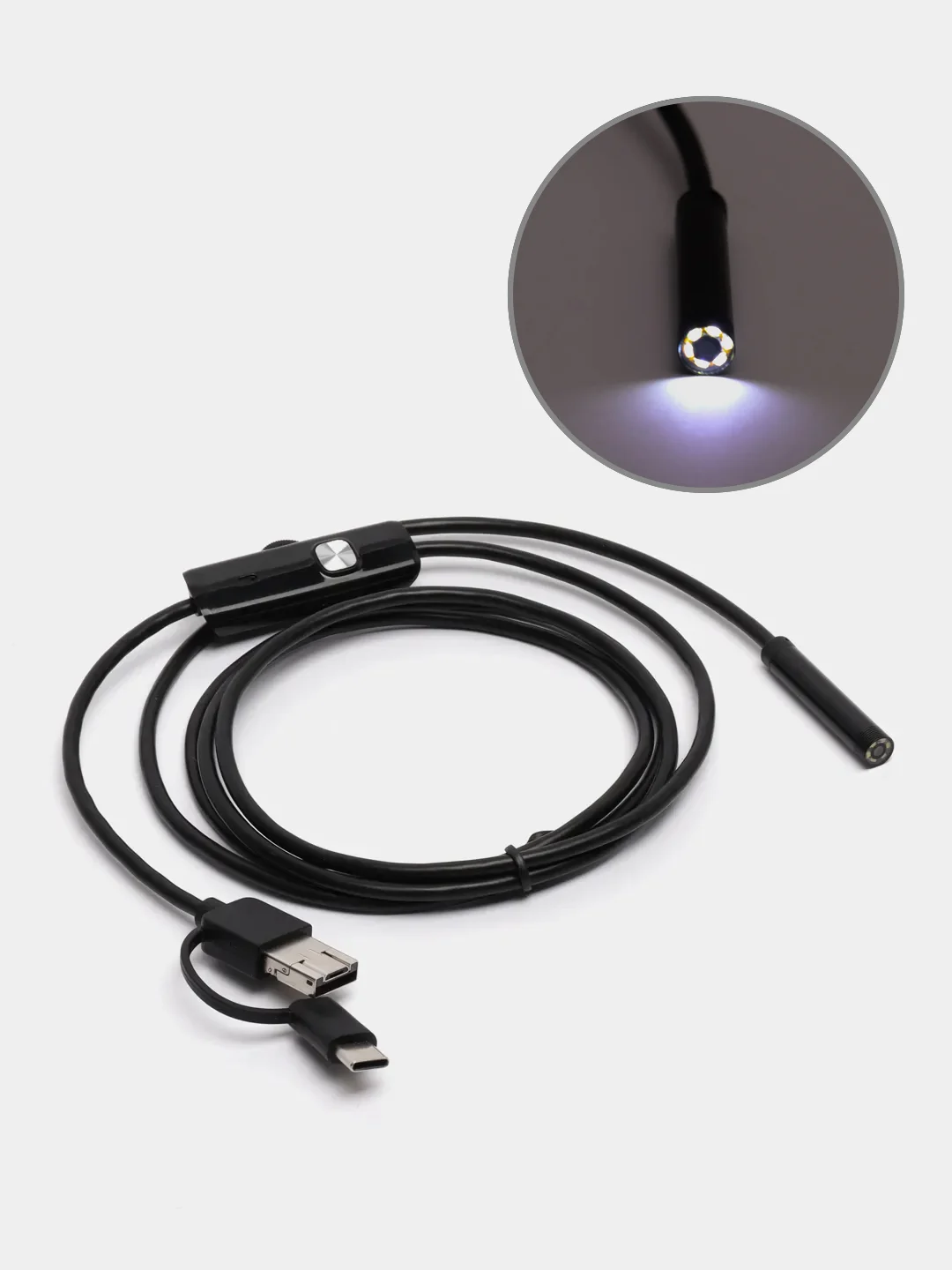 Эндоскоп водонепроницаемый с подсветкой 7mm microUSB / USB купить по ...