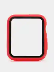 Красный бампер с защитным стеклом и ремешком для Apple Watch 38/40/41/42/44/45/49