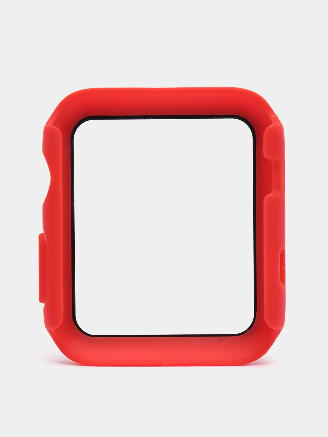 Красный бампер с защитным стеклом и ремешком для Apple Watch 38/40/41/42/44/45/49