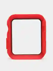 Красный бампер с защитным стеклом и ремешком для Apple Watch 38/40/41/42/44/45/49
