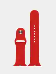 Красный бампер с защитным стеклом и ремешком для Apple Watch 38/40/41/42/44/45/49