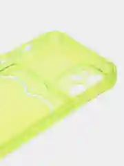 Желтый чехол для iPhone 7/8 Plus/XR/11/12/13/Pro/Pro Max, силиконовый, с карманом для карт