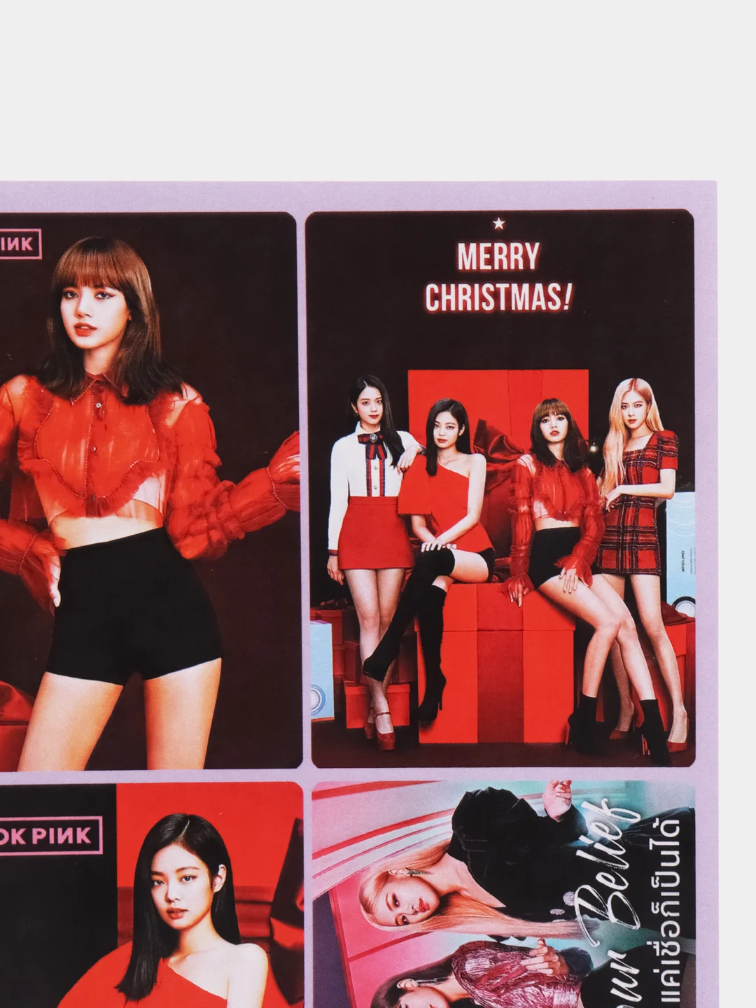 Золотой наклейки K-POP Black Pink