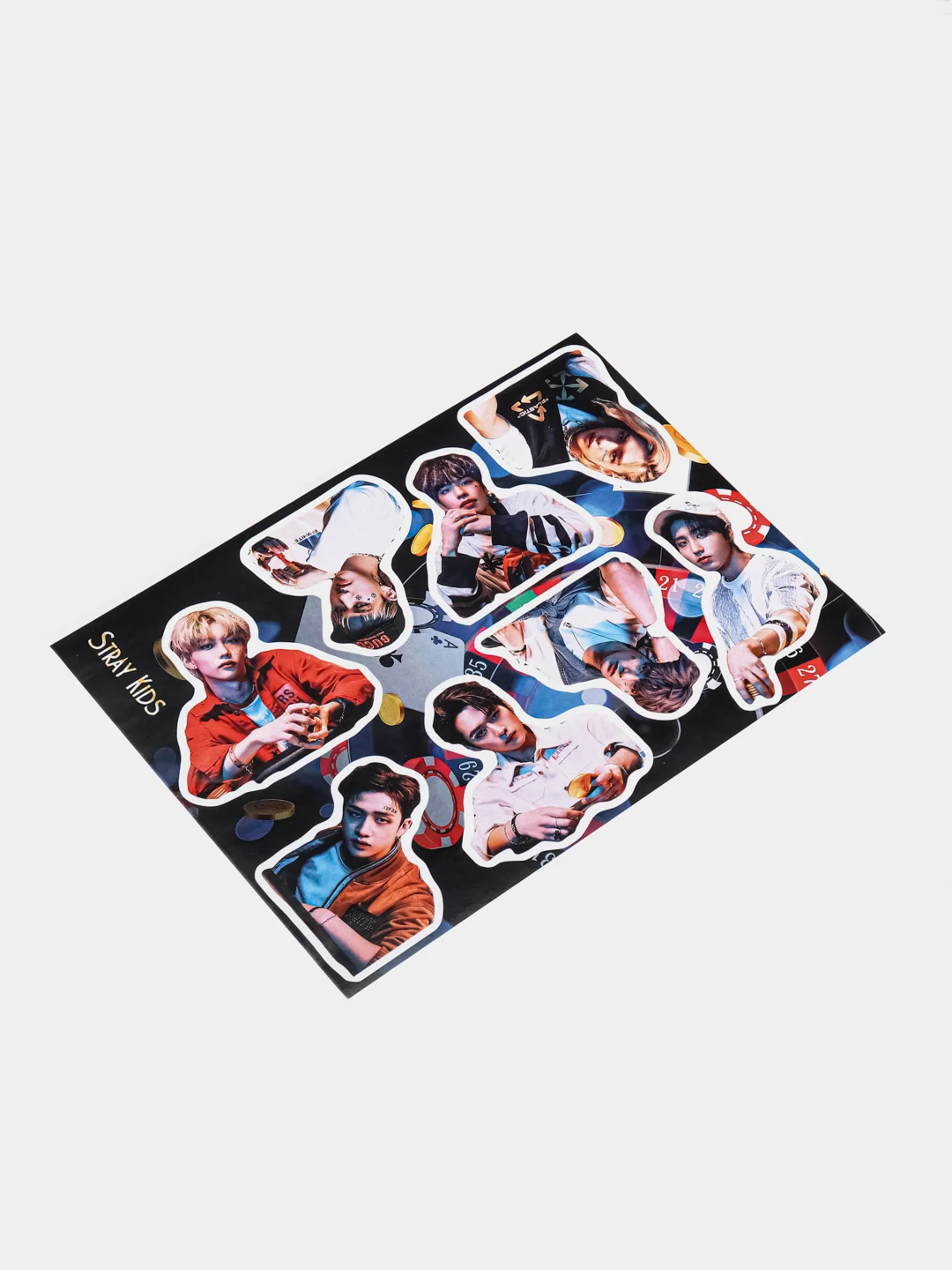 Индиго наклейки Stray Kids Kpop, Стрей Кидс, Кпоп, стикеры, стикерпак