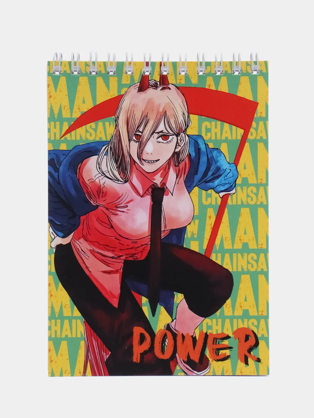 Бежевый блокнот по аниме "Человек-бензопила" (Chainsaw Man)