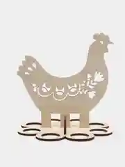 Подставка пасхальная для яиц "Курочка", из дерева. Подарок на пасху