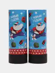 Лазурный хлопушка пружинная, 11 см, серпантин, хлопушки для праздника