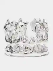 Серый металлик корона надувная, фольгированный шар для детей