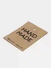 Бирки навесные "Hand Made" для изделий ручной работы, 5*7 см, 20 штук