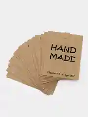 Бирки навесные "Hand Made" для изделий ручной работы, 5*7 см, 20 штук