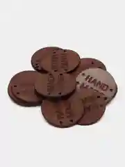 Бирки пришивные из текстурированной экокожи "Hand made", 15 штук