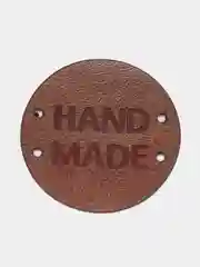 Бирки пришивные из текстурированной экокожи "Hand made", 15 штук