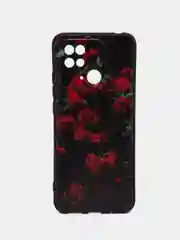 Оранжевый силиконовый чехол для Xiaomi Redmi 10C, Poco C40, (Сяоми Редми 10С / Поко С40), с рисунком, с принтом