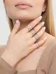 Серебряный кольцо на Новый год набор