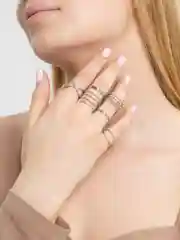 Серебряный кольцо на Новый год набор