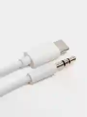Белый aux - TYPE-C кабель, переходник Type-C, Jack 3.5 мм, аукс - тайп си кабель