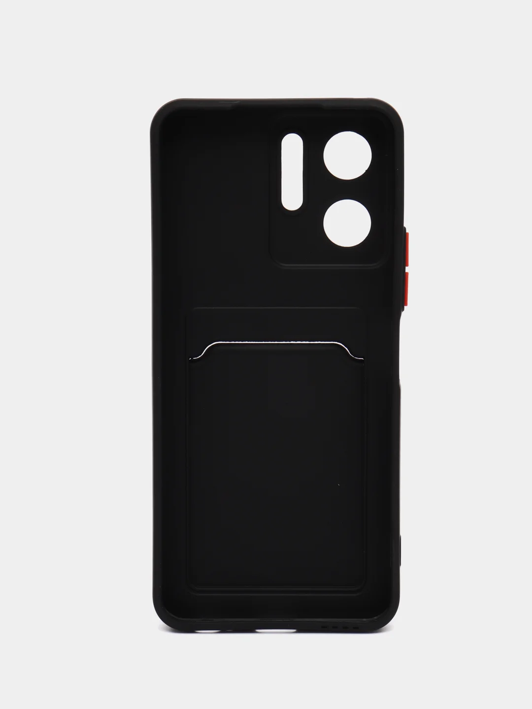 Черный силиконовый чехол для Vivo Y16 (Виво У16), с карманом для карт
