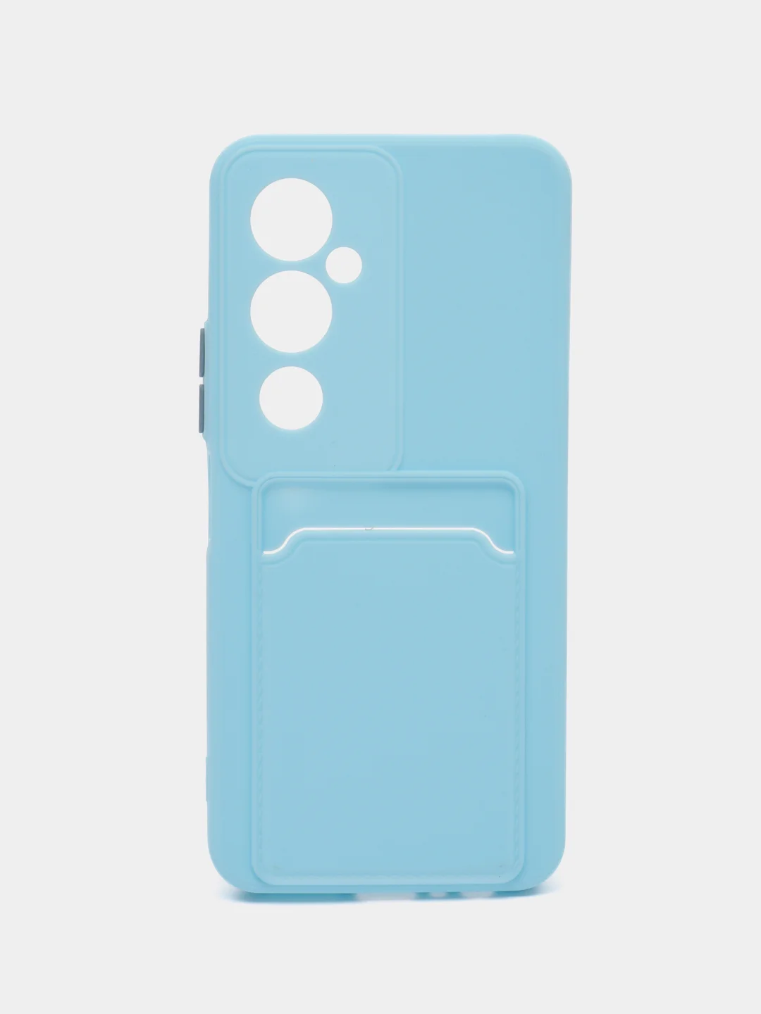 Ледяной силиконовый чехол для Tecno Pova 4 Pro (Техно Пова 4 Про), с карманом для карт, прозрачный