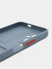 Синий меланж силиконовый чехол для Tecno Pova 4 Pro (Техно Пова 4 Про), с карманом для карт, прозрачный
