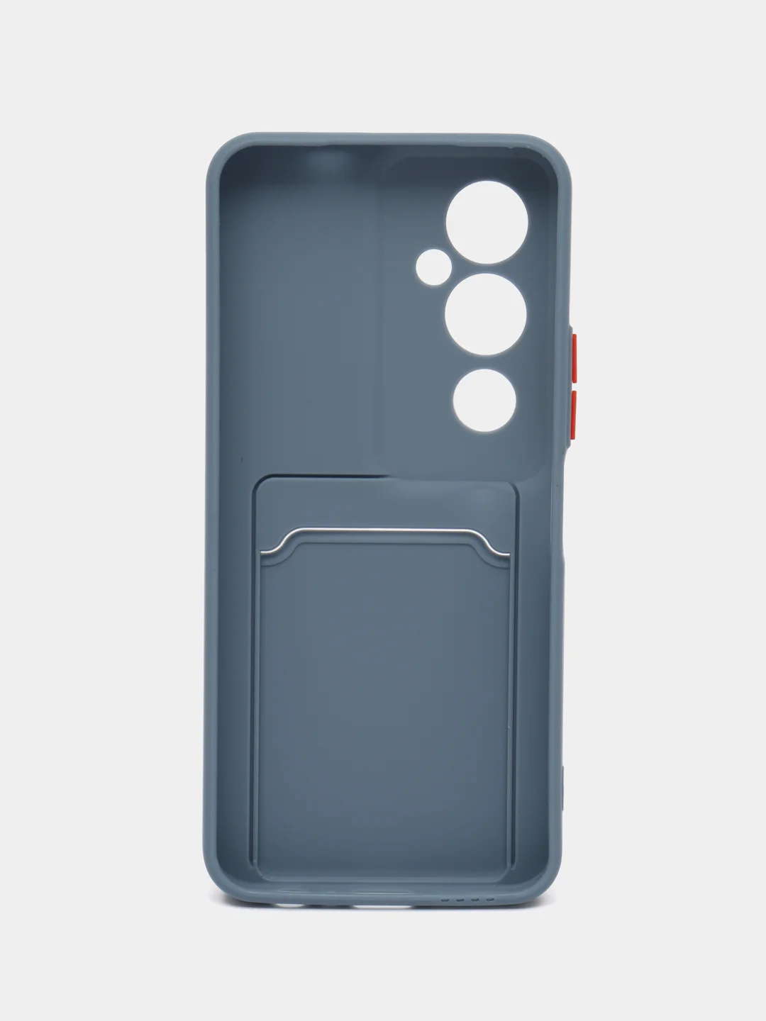 Синий меланж силиконовый чехол для Tecno Pova 4 Pro (Техно Пова 4 Про), с карманом для карт, прозрачный