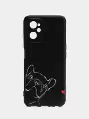 Песочный хаки силиконовый чехол для Realme 9i / OPPO A96, с принтом, с рисунком (Реалми 9 ай / Оппо А96)
