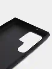 Черный блестящий чехол для Samsung Galaxy S23 Ultra пластиковый ROSCO с силиконом, со стразами
