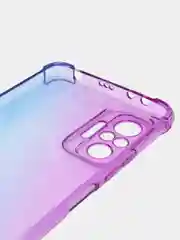 Синий противоударный чехол для Xiaomi Redmi Note 10 Pro силиконовый ROSCO с усиленными углами