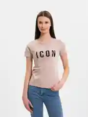 Бежевый футболка женская с печатью, 15 видов