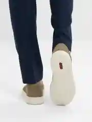 Коричневый кеды мужские Rieker из натуральной кожи