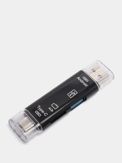 Картридер OTG 5 в 1, с портом USB Type-C и Micro USB