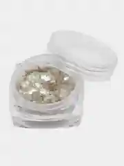 Белый глиттер для ногтей, слюда