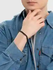 Серебряный мужской браслет 18 см, 7 мм