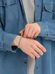Серебряный мужской браслет 18 см, 7 мм