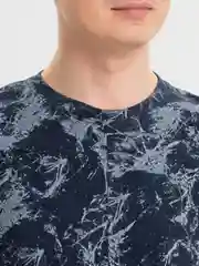 Лазурный футболка мужская, с принтом, хлопок