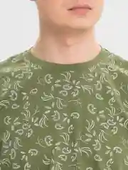 Зелёный хаки футболка мужская, с принтом, хлопок
