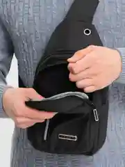 Черный сумка мужская через плечо