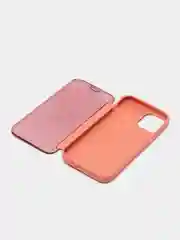 Коралловый чехол-книжка с прозрачным окном iPhone 7/8/SE(2020)/X/XS MAX/XR/11/11 PRO Max/12/12PRO