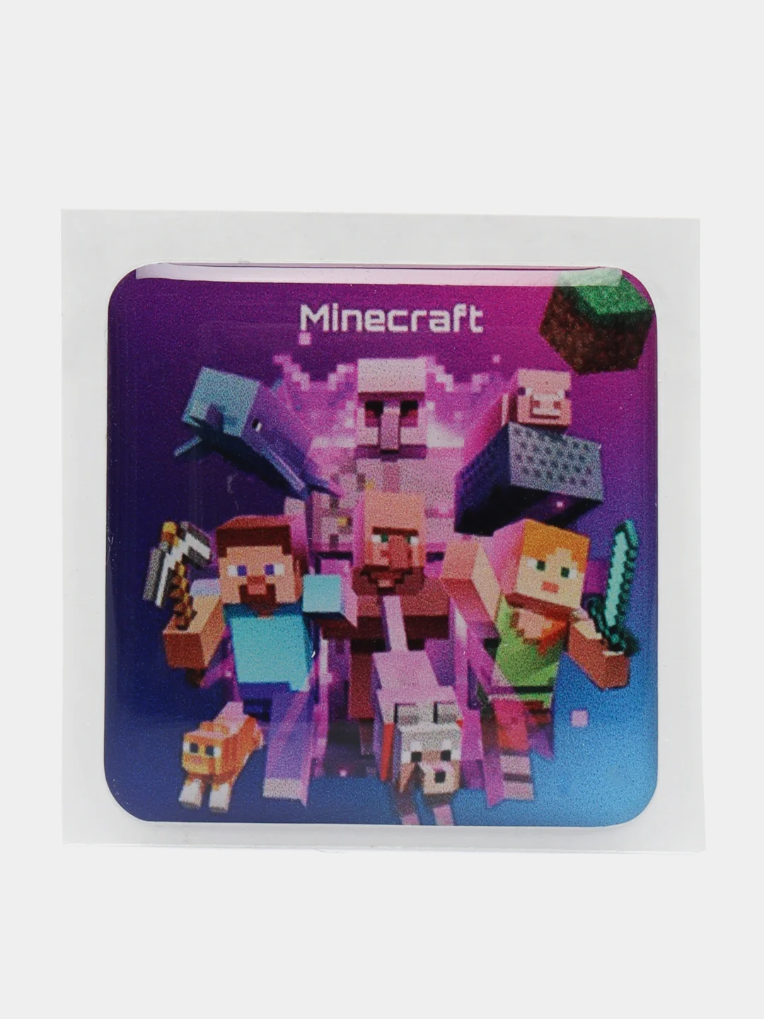 Аметистовый 3d-стикеры, наклейки на телефон Minecraft (Майнкрафт), Маша и Медведь