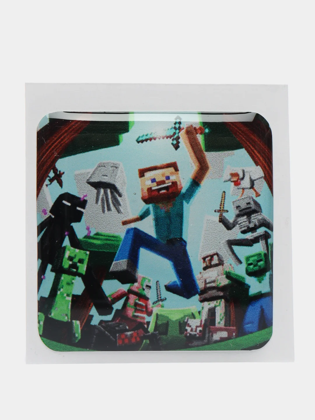 Горчичный 3d-стикеры, наклейки на телефон Minecraft (Майнкрафт), Маша и Медведь