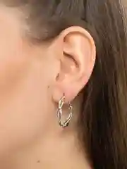 Серебряный серьги-кольца женские