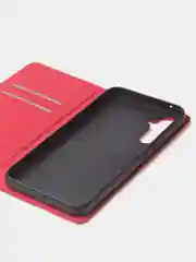 Красный чехол-книжка для Samsung A54 из нубука Super Creative
